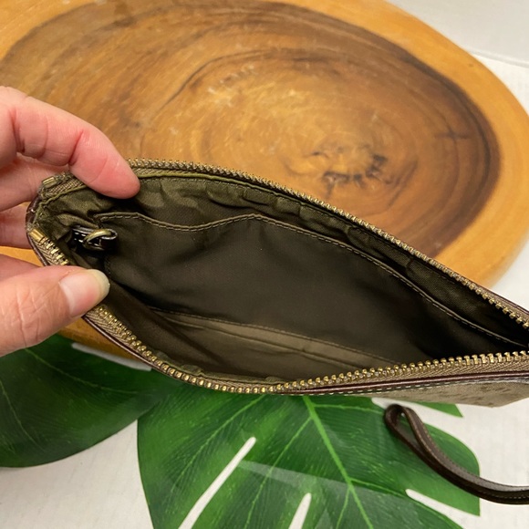 Dooney & Boutke DB Canvas & Leather Wristlet - Picture 7 of 8